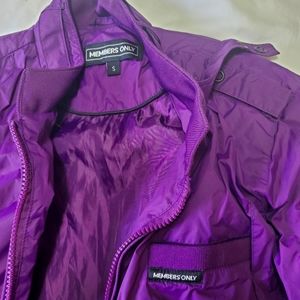Member's Only windbreaker (purple; small)